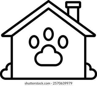 Pet House vector icon. Can be used for printing, mobile and web applications.