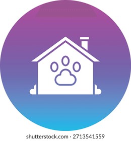 Icono del Vector de la casa del animal doméstico. Se puede utilizar para aplicaciones de impresión, móviles y de Web.