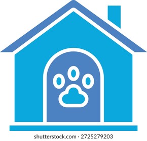 Icono del Vector de la casa del animal doméstico. Se puede utilizar para aplicaciones de impresión, móviles y de Web.