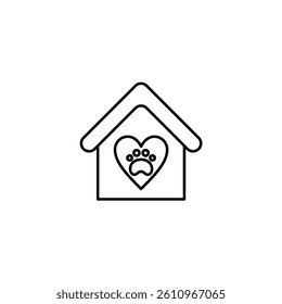 Pet House vector illustration line icon icons design