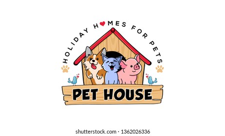 Pet House Vector Logo