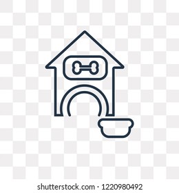 Pet house vector outline icon isolated on transparent background, high quality linear Pet house transparency concept can be used web and mobile
