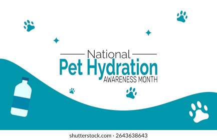 

Pet Hydration Awareness Month background illustration. Holiday concept. Utilize  for  background, banner, placard, card, and poster design template with  professional  illustraion design 