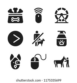 pet icon. 9 pet vector icons set. pet shampoo, dog and mouse icons for web and design about pet theme