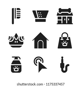 pet icon. 9 pet vector icons set. pointer, pet shop and dog house icons for web and design about pet theme