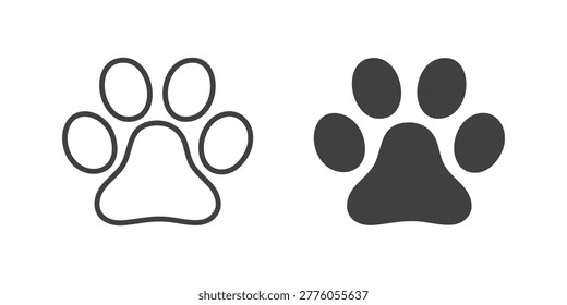 Pet icon. Line and glyph solid icon