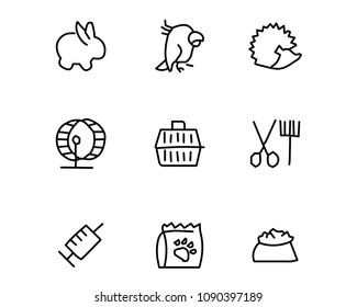 pet icon set design illustration, hand drawn style design, designed web and app
