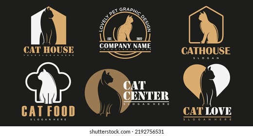 Pet Icon Set Logo Design Template Stock Vector (Royalty Free ...