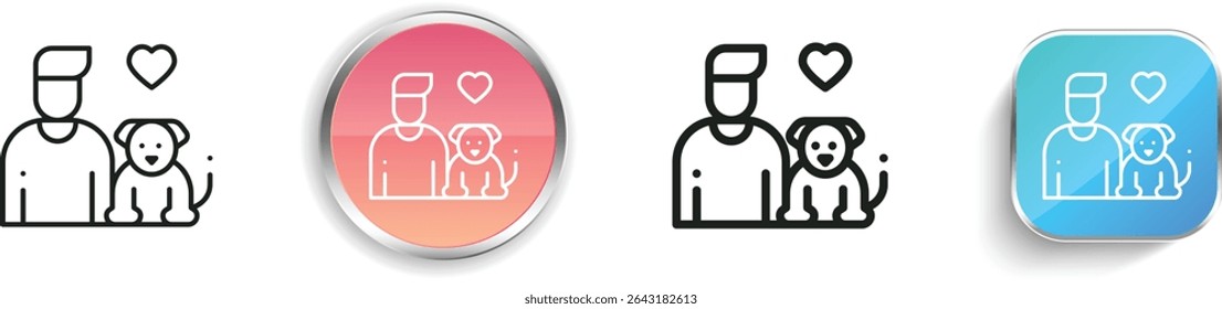 pet icon. Thin Linear, Regular and Button Style Design Isolated On White Background