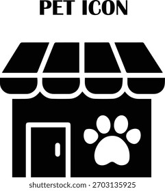 Pet Icon Vector – Clean, modern animal symbol perfect for apps, logos, and branding