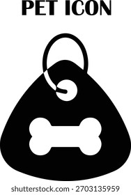 Pet Icon Vector – Clean, modern animal symbol perfect for apps, logos, and branding