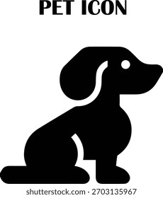 Pet Icon Vector - Sauberes, modernes Tiersymbol, perfekt für Apps, Logos und Branding