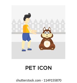 Pet icon vector isolated on white background for your web and mobile app design, Pet logo concept