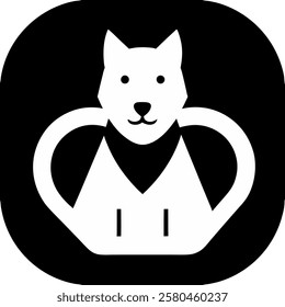 Pet icon, vector on blackground