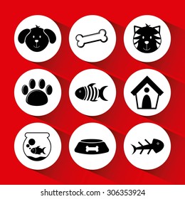 pet icons design, vector illustration eps10 graphic 