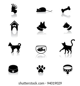 Pet Icons EPS 8 vector, grouped for easy editing. No open shapes or paths.