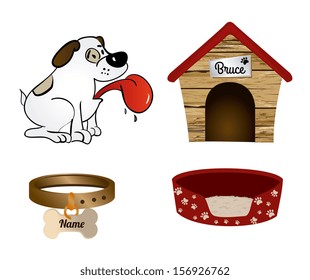 pet icons over white background vector illustration 