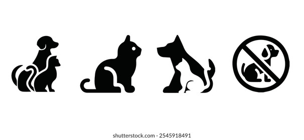 Pet Icons Pack Set Vector Dog Icon Cat Icon