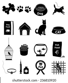 Pet icons set