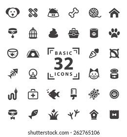 Pet Icons Set.