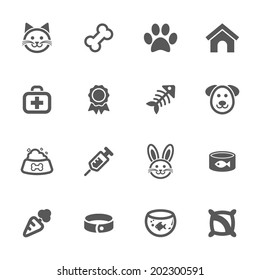 Pet Icons, Vector.