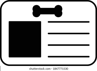 Pet Identity Microchip Concept, Smart Animal Id Card vector Glyph Icon design, Shelter House Symbol on White background