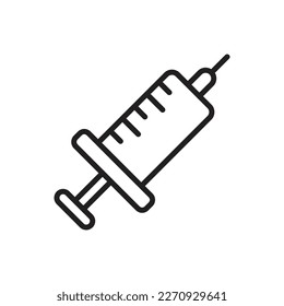Pet Injection Outline Icon Vector Illustration