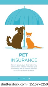 Pet insurance concept. Vector illustration.