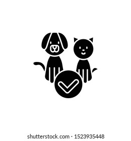 Pet, insurance icon. Simple glyph, flat vector of petshop icons for ui and ux, website or mobile application
