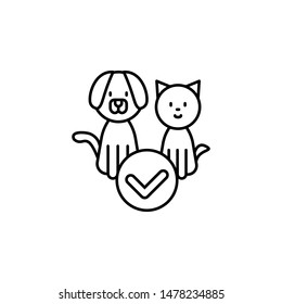pet, insurance icon. Simple thin line, outline vector of Petshop icons for UI and UX, website or mobile application