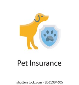 Pet Insurance Vector Flat Icon Design illustration. Veterinary Symbol on White background EPS 10 File