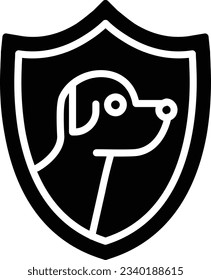 Pet Insurance Vector Icon Glyph Style