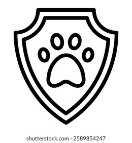 Pet Insurance Vector Line Icon Design For Personal And Commercial use