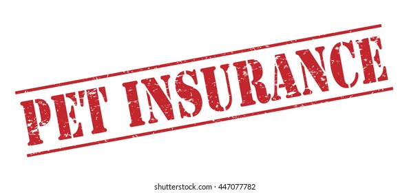 pet insurance vector stamp on white background