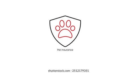 Pet Insurance and Veterinary Coverage Vector Icon