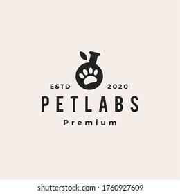 pet lab labs hipster vintage logo vector icon illustration