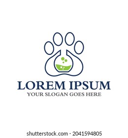 logotipo de laboratorio de mascotas, logotipo de cuidado de mascotas