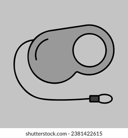 Pet lead vector isolated grayscale icon. Pet animal sign. Graph symbol for pet and veterinary web site and apps design, logo, app, UI
