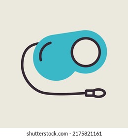 Icono aislado del vector de plomo de mascota. Señal de animales mascotas. Símbolo gráfico para el diseño de aplicaciones y sitios web para mascotas y veterinarios, logotipo, aplicación, interfaz de usuario