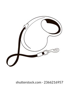Ilustración vectorial en blanco y negro de la correa de masas