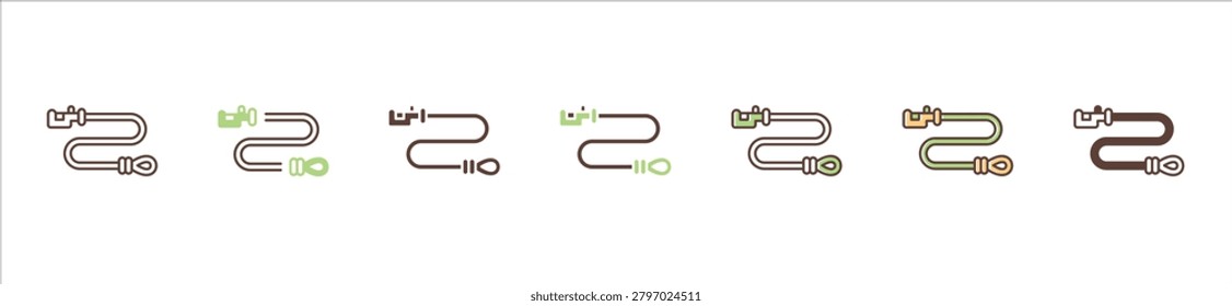 Pet Leash Icon Featuring Walking Equipment for Outdoor Activities and Pet Control