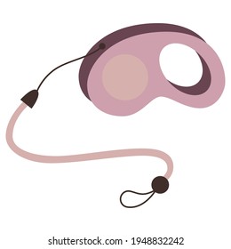 pet leash with tape. Vector illustration