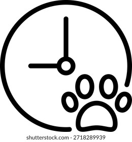 Icono de línea de mascotas Vector de ilustración