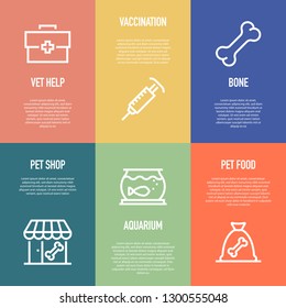 PET LINE ICON SET