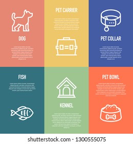 PET LINE ICON SET