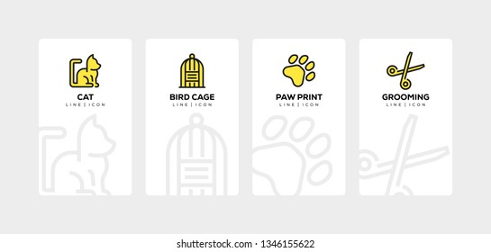 PET LINE ICON SET