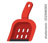 Pet litter scoop vector cartoon illustration isolated on a white background.