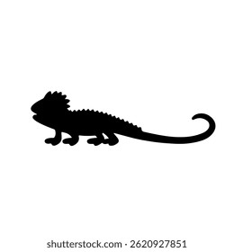 Pet Lizard silhueta vetor projeto de ilustração plana.