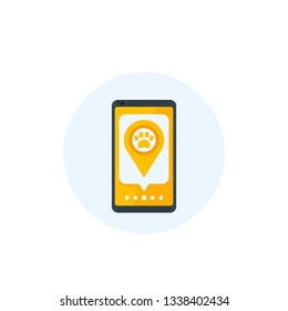 pet location app vector icon