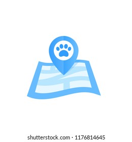 pet location vector icon